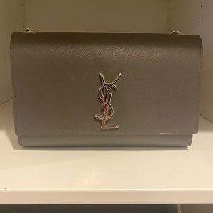 YSL grey crossbody bag!